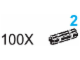 Set No: 970609  Name: 2-Stud Axles with Grooves (Pack of 100)