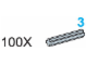 Set No: 970610  Name: 3-Stud Axles (Pack of 100)