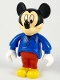 Minifig No: 33254b  Name: Mickey Mouse Figure with Blue Shirt, Red Pants (no cap)