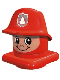 Lot ID: 172257822  Minifig No: 45219c02  Name: Primo Figure Head Fireman with Helmet