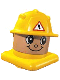 Lot ID: 360766744  Minifig No: 45219c04  Name: Primo Figure Head Construction Worker with Helmet