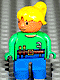 Minifig No: 4555pb092 Name: Duplo Figure, Female, Wendy in Worker Outfit, Bright Green Top Minifig No: 4555pb092 Name: Duplo Figure, Female, Wendy in Worker Outfit, Bright Green Top