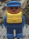 Minifig No: 4555pb161 Name: Duplo Figure, Male, Blue Legs, Blue Top, Life Jacket, Blue Cap Minifig No: 4555pb161 Name: Duplo Figure, Male, Blue Legs, Blue Top, Life Jacket, Blue Cap