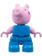 Minifig No: 47205pb115  Name: Duplo Figure Lego Ville, George Pig - Dark Azure Plain Outfit (6475099)