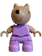 Minifig No: 47205pb123  Name: Duplo Figure Lego Ville, Danny Dog (6536999)