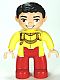 Minifig No: 47394pb150  Name: Duplo Figure Lego Ville, Disney Princess, Cinderella's Prince Charming, Black Hair