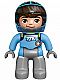 Minifig No: 47394pb198  Name: Duplo Figure Lego Ville, Miles with Helmet (6131632)