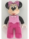 Lot ID: 285018379  Minifig No: 47394pb235  Name: Duplo Figure Lego Ville, Minnie Mouse, Bright Pink Top with Black Sleeves, Dark Pink Legs (6206110)