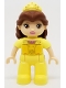 Minifig No: 47394pb239  Name: Duplo Figure Lego Ville, Disney Princess, Belle, Bright Light Yellow Legs, Top, and Tiara, Reddish Brown Hair