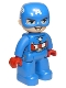 Minifig No: 47394pb281  Name: Duplo Figure Lego Ville, Captain America