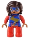 Minifig No: 47394pb339  Name: Duplo Figure Lego Ville, Ms. Marvel (Kamala Khan) (6394180)