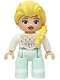 Minifig No: 47394pb356  Name: Duplo Figure Lego Ville, Disney Princess, Elsa, Light Aqua Legs (6482733)