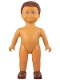 Minifig No: 61295pb02  Name: Duplo Figure Doll, Large, without Clothes, Reddish Brown Male Hair, Nougat Body