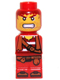 Minifig No: 85863pb021  Name: Microfigure Pirate Plank Pirate Red (4585531)