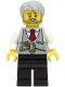 Minifig No: LLP002a  Name: LEGOLAND Park Train Conductor, Pinstripe Vest, Red Tie and Pocket Watch, Thin Pointed Sideburns