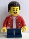 Minifig No: LLP032  Name: LEGOLAND Park Boy, Red Jacket, Coiled Hair