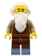 Minifig No: adp120  Name: Train Worker - White Hair and Beard, Reddish Brown Apron