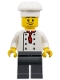 Minifig No: adp164 Name: The Art of Chocolate Chef - Male, White Torso with 8 Buttons, Dark Bluish Gray Legs, White Chef Toque Minifig No: adp164 Name: The Art of Chocolate Chef - Male, White Torso with 8 Buttons, Dark Bluish Gray Legs, White Chef Toque