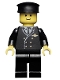 Lot ID: 370509593  Minifig No: air002  Name: Airport - Pilot, Black Legs, Black Hat