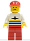 Minifig No: air004  Name: Airport - Classic, Red Legs, Red Cap