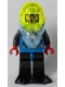 Minifig No: aqu031  Name: Hydronaut 2 with Black Flippers