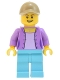 Minifig No: bdp017 Name: Skyline Express Woman - Medium Lavender Jacket, Medium Azure Legs, Dark Tan Cap Minifig No: bdp017 Name: Skyline Express Woman - Medium Lavender Jacket, Medium Azure Legs, Dark Tan Cap