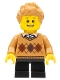 Minifig No: bdp048  Name: Boy, Medium Nougat Argyle Sweater, Black Legs, Medium Nougat Hair