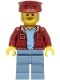 Minifig No: bdp052 Name: Fishing Boat Captain - Dark Red Jacket and Hat Minifig No: bdp052 Name: Fishing Boat Captain - Dark Red Jacket and Hat
