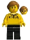 Minifig No: bdp055  Name: LEGO Store Employee, Female, Ponytail, Black Legs