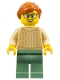 Minifig No: bdp068 Name: Mother - Tan Knit Cable Sweater, Sand Green Legs, Dark Orange Ponytail Minifig No: bdp068 Name: Mother - Tan Knit Cable Sweater, Sand Green Legs, Dark Orange Ponytail