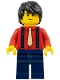 Minifig No: bdp070 Name: Man - Red Shirt with Tan Tie, Dark Blue Legs, Black Tousled Hair Minifig No: bdp070 Name: Man - Red Shirt with Tan Tie, Dark Blue Legs, Black Tousled Hair