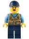 Minifig No: bdp085 Name: Male - Dark Tan Vest over Dark Azure Shirt, Dark Blue Legs, Dark Blue Cap Minifig No: bdp085 Name: Male - Dark Tan Vest over Dark Azure Shirt, Dark Blue Legs, Dark Blue Cap