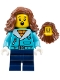 Minifig No: bdp160 Name: The Art of Chocolate Customer - Girl, Medium Azure Jacket, Dark Blue Medium Legs, Reddish Brown Wavy Hair Minifig No: bdp160 Name: The Art of Chocolate Customer - Girl, Medium Azure Jacket, Dark Blue Medium Legs, Reddish Brown Wavy Hair