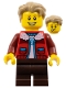 Minifig No: bdp165 Name: The Art of Chocolate Customer - Boy, Red Jacket over White Shirt, Dark Brown Medium Legs, Dark Tan Hair Swept Back Minifig No: bdp165 Name: The Art of Chocolate Customer - Boy, Red Jacket over White Shirt, Dark Brown Medium Legs, Dark Tan Hair Swept Back