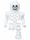Minifig No: bdp169  Name: Skeleton - Standard Skull, Bent Arms Horizontal Grip, Single Leg