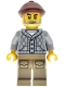 Minifig No: bdp224 Name: Antique Shop - Male, Light Bluish Gray Knit Cable Cardigan Sweater, Dark Tan Legs with Pockets, Reddish Brown Flat Cap Minifig No: bdp224 Name: Antique Shop - Male, Light Bluish Gray Knit Cable Cardigan Sweater, Dark Tan Legs with Pockets, Reddish Brown Flat Cap