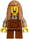 Minifig No: bdp230 Name: Child - Girl, Reddish Brown Overalls and Short Legs, Medium Nougat Hair Minifig No: bdp230 Name: Child - Girl, Reddish Brown Overalls and Short Legs, Medium Nougat Hair