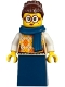 Minifig No: bdp232 Name: Vampire Castle Visitor - Female, Tan Knit Argyle Sweater Vest, Dark Blue Skirt, Dark Brown Hair, Dark Blue Scarf Minifig No: bdp232 Name: Vampire Castle Visitor - Female, Tan Knit Argyle Sweater Vest, Dark Blue Skirt, Dark Brown Hair, Dark Blue Scarf