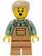 Minifig No: bdp246 Name: Mushroom Village - Female, Medium Nougat Overalls over Sand Green Shirt, Medium Nougat Medium Legs, Tan Hair Minifig No: bdp246 Name: Mushroom Village - Female, Medium Nougat Overalls over Sand Green Shirt, Medium Nougat Medium Legs, Tan Hair