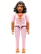 Minifig No: belvfemale10  Name: Belville Female - Safran, Pink Top with Dark Pink Inset, Pink Tights