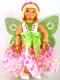 Minifig No: belvfemale28a  Name: Belville Female - Josephine, White Top with Laced Green Inset, Fairy Skirt, Headband