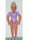Minifig No: belvfemale77  Name: Belville Female - Queen with Clikits Lavender Top, Light Yellow Hair, Pink Shoes