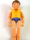 Minifig No: belvmale17a  Name: Belville Male - Blue Swimsuit, Brown Hair (Child / Boy), Life Jacket