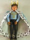 Lot ID: 306319928  Minifig No: belvmale18a  Name: Belville Male Black Pants, Light Blue Shirt with White and Gold Fur Pattern on Shoulders, Cloak, Crown