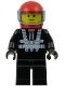 Minifig No: bk001  Name: Blacktron Racer