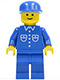 Minifig No: but007  Name: Shirt with 6 Buttons - Blue, Blue Legs, Blue Cap