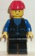 Minifig No: but010 Name: Shirt with 3 Buttons - Blue, Black Legs, Red Construction Helmet Minifig No: but010 Name: Shirt with 3 Buttons - Blue, Black Legs, Red Construction Helmet