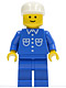 Minifig No: but016  Name: Shirt with 6 Buttons - Blue, Blue Legs, White Cap