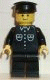 Minifig No: but029  Name: Shirt with 6 Buttons - Black, Black Legs, Black Hat