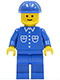Minifig No: but031  Name: Shirt with 6 Buttons - Blue, Blue Legs, Blue Construction Helmet